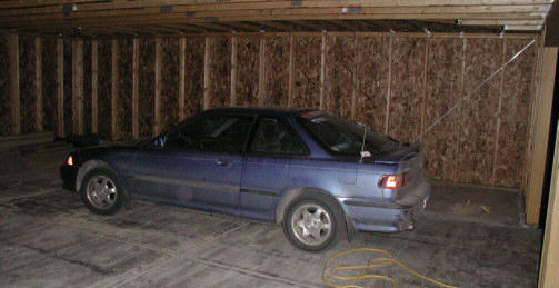 car in garage