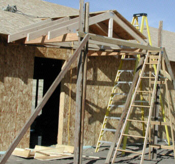 Porch Trusses and some sheathing